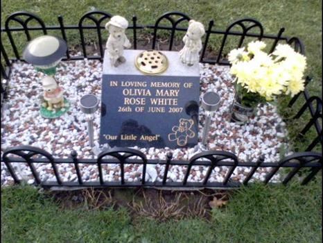Memorial Garden round Olivia's headstone. 2