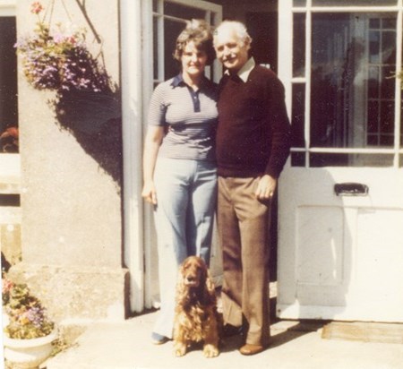 Steve and Sheila Hayes outside Lambley Park, their guest house in Cornwall
