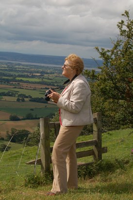 Auntie Sheila the photographer in Gloucestershire - August 2012