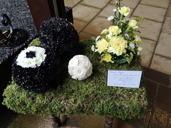 Funeral Tribute from the Bowls Club