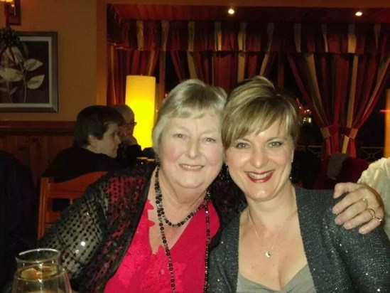 Mum and me on a girls Christmas night out 