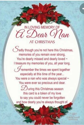 For my nan at Christmas miss and love you always 