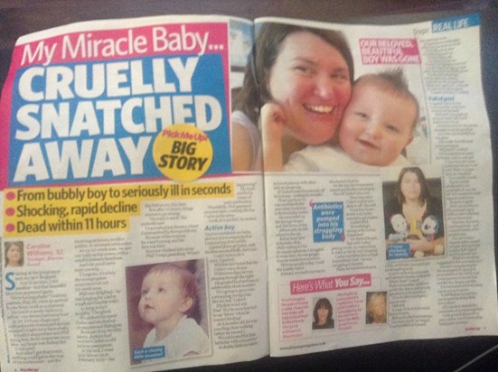 Pick me up magazine spreading more awareness of my baby boys short life x