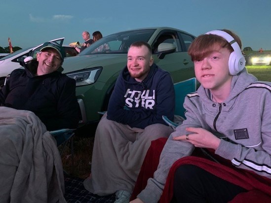 Boys at the open air concert