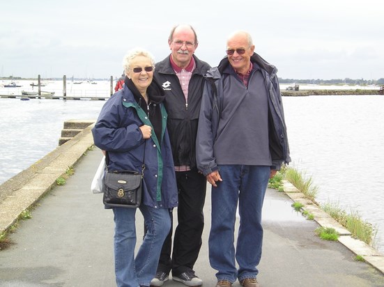 Julia, Tony and Rodney Barnes (decd), Emsworth, West Sussex, August 2010