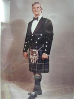 Alexander in his full Gunn Tartan Evening Wear.Circa 1979