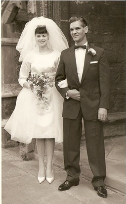 Dad and I going into St Mary's Church Sept. 8 1962