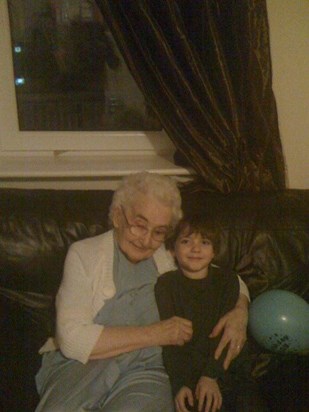 u my wee gran with rossi on his birthday