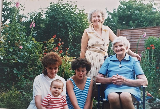 Mum,Gran, Jane,Juliet and Lee summer 1987.