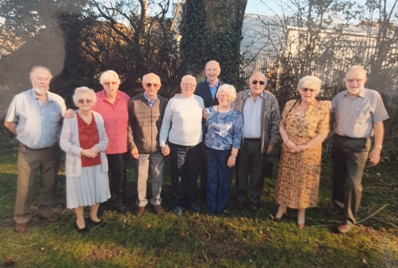 Dot with family at George's party Feb 2019.