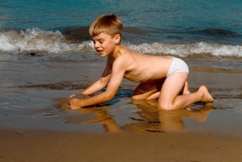young Dom on IOW beach