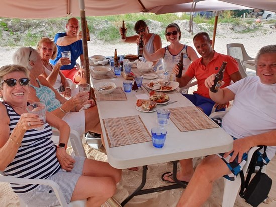 Lobster on the beach - Barbados Boxing Day 2019