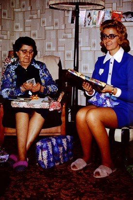 Christmas 1972 - Margaret with her mother