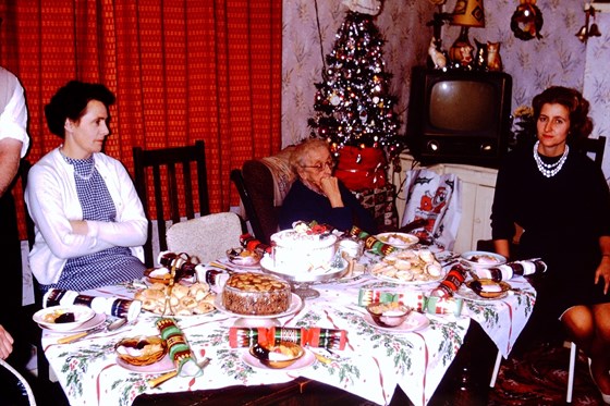 Christmas 1965 - Margaret with her mother’s mother and sister Eileen Newnham