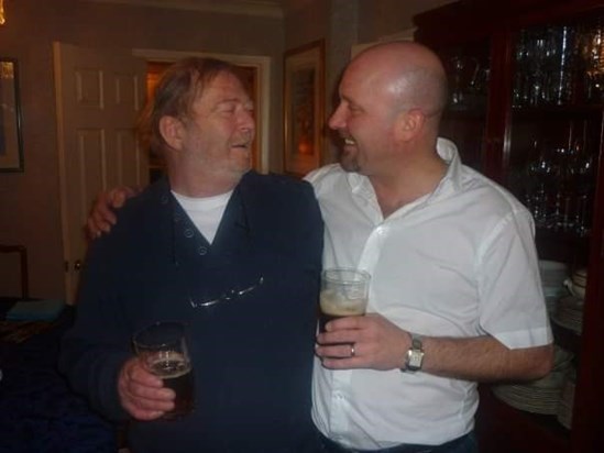 Partners in pints.... Grandad and Mark