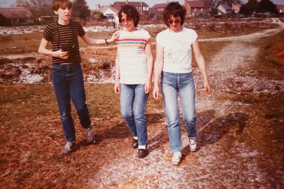 Me, Mum and her sister Diane, probably around 1983 when I overtook her in height 