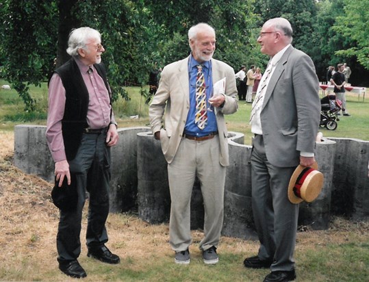 1999 Sculpture in the Close: Colin with Geoffrey Clarke and Phillip King