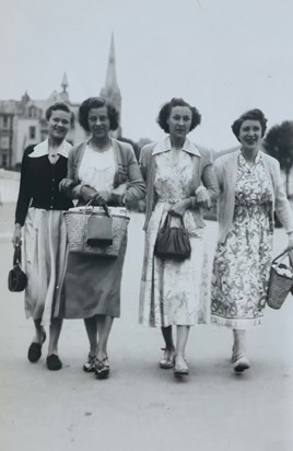 Stella with sisters Mavis and Mary, and best friend Mary Marks