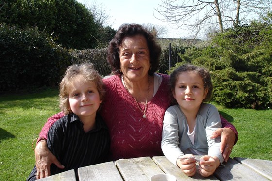 Mum with grandchildren Anreas & Nikki