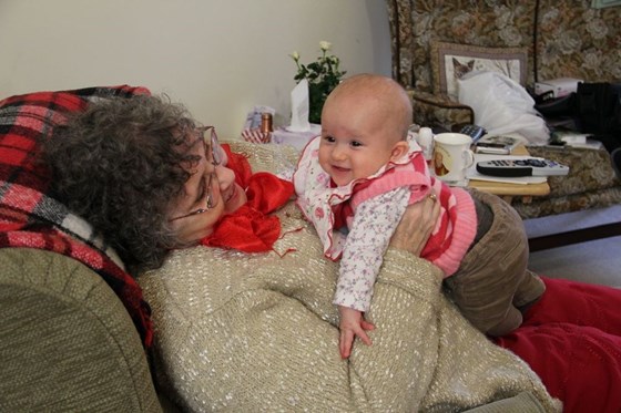 Sandra and granddaughter Luciana, Christmas 2010