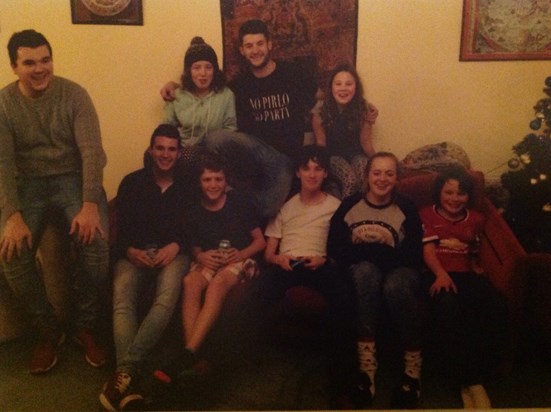 All of Dad's 9 grandchildren taken on Boxing Day 2014, he was extremely proud of them all.