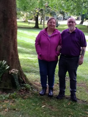 Brother Paul and wife Allison. 2nd anniversary visit to crematorium.