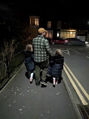 Tom and his nieces, who both adore him