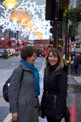 Shopping in London at Christmas.Three things she enjoyed and taught me how to appreciate .