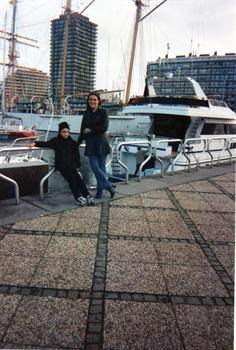 Serina and daughter in Ostend, Belguim abt. 1998