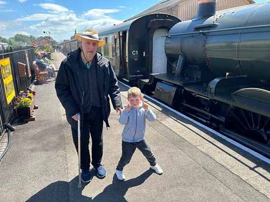 Chris with his grandson, Wilfred