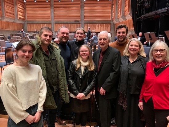 Queen Elizabeth Hall, Jan 2023, with his family