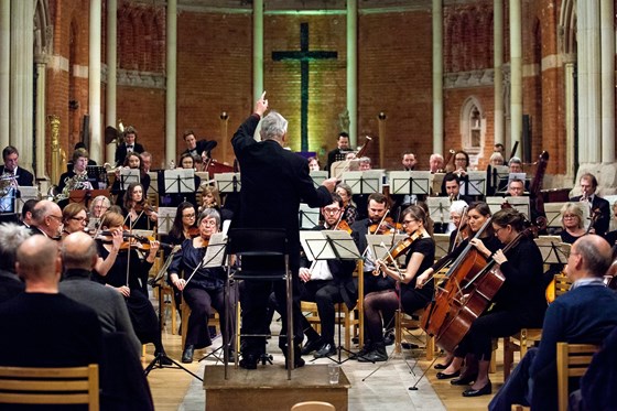 Chris conducting the Lambeth Orchestra at All Saints, West Dulwich