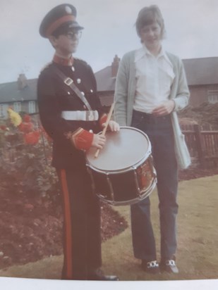 The start of his drumming journey.