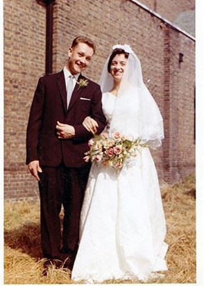 Audrey & Colin on their wedding day - 
