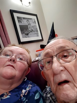 fond memories of you Dad as we tried to perfect the double selfie xxx always in my heart, janet xxxx