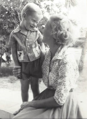 Nancy Roe with her eldest son, David