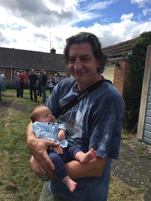 Great uncle Martin with baby Arthur
