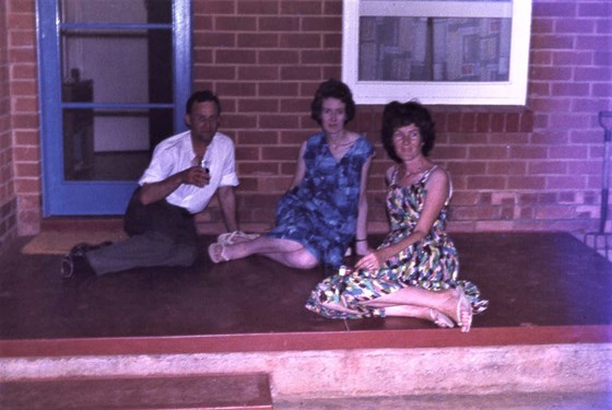 On the veranda, back in the day with auntie Kate 