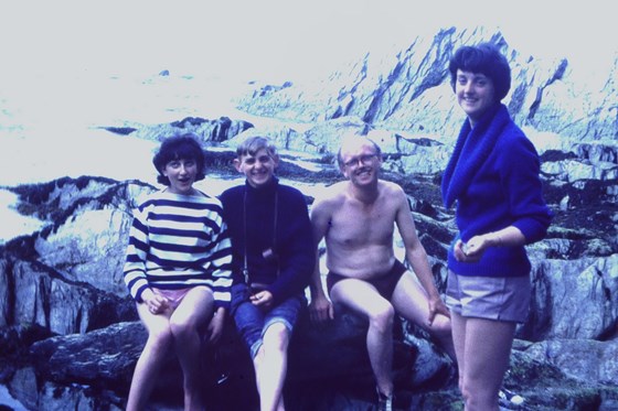Camping in 1966 with Keith Wright, Margaret Dolman and Margaret's friend.