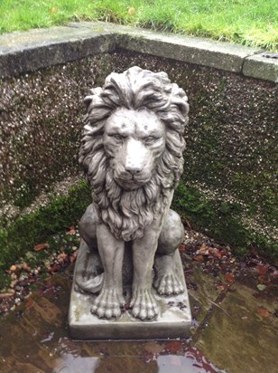 Ian your friends gave us money in memory of you we bought this lion.