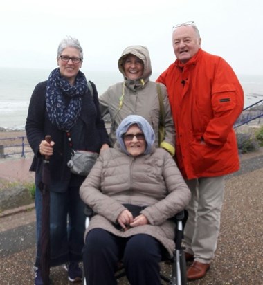 Windy Day Eastbourne 80th Stef, Anthea, David