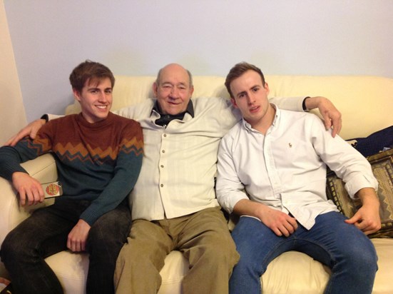 Grandad with Alex and Stu