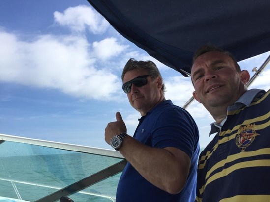 Two Salty Sea Dogs onboard Eleanor Jane, on the way to Jersey 2016