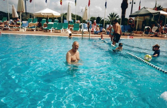 Michael in the pool