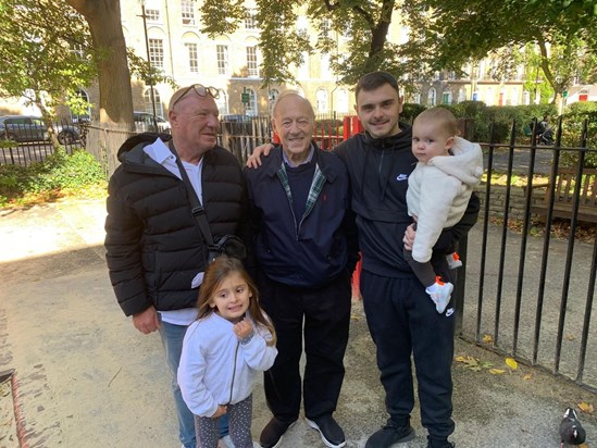 GDad with Barney, Freya and Jax