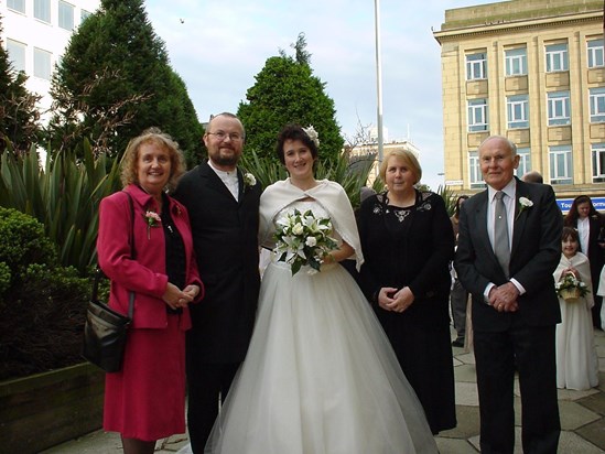 Parents with the bride and groom (Jo and Geoff)