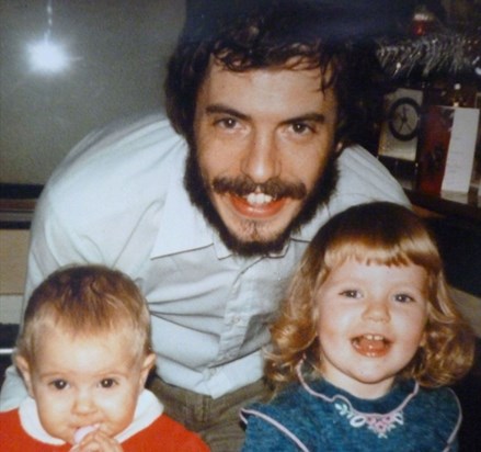 Dad with me and my sister Michelle when we were younger