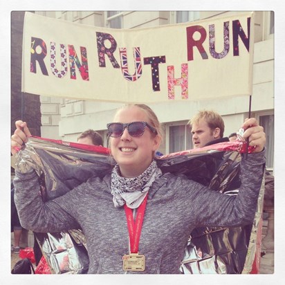 Ruth has run 100k over the last year, raising a staggering £4352.53 for Dad's tribute fund.