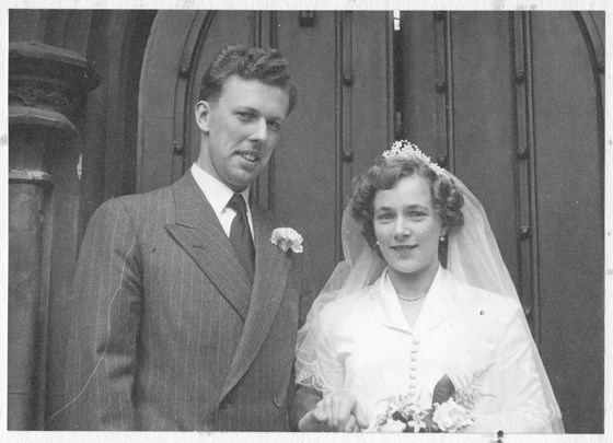 Colin & Pam's wedding day:  June 12, 1954