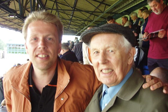 Colin with son Brian at Underhill (Barnet football stadium) in 2007